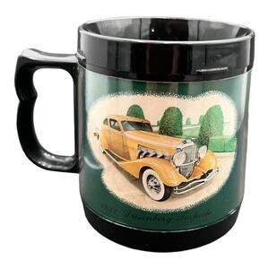 Rare 1934 Dusenberg Torpedo Thermo-Serv‎ Coffee Mug Cup 1970’s Made USA Retro